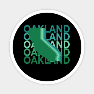 Oakland California Green Repeat Magnet